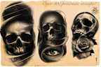 Necronomicon, 100+ dark tattoo inspired stamps for Procreate, unique designs from Team Valhalla