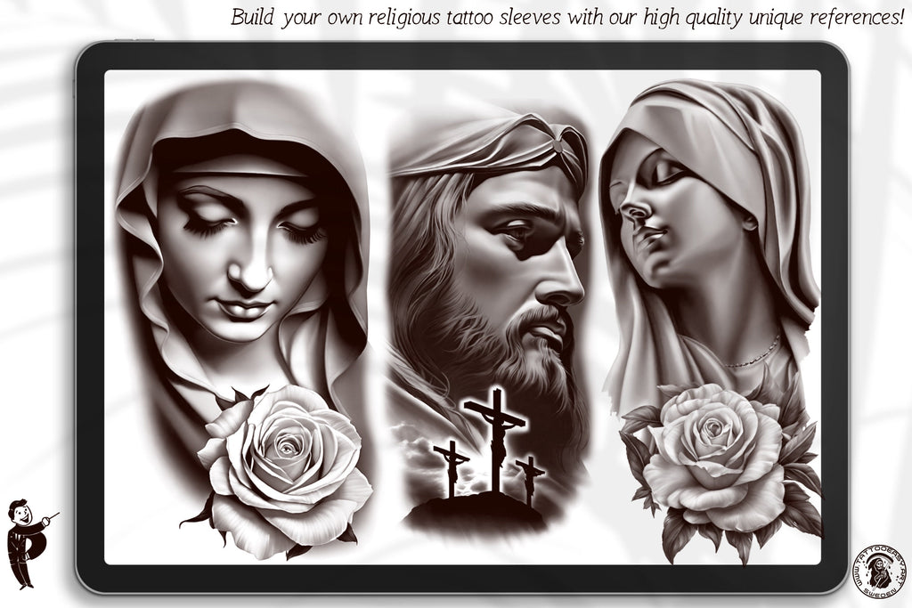 Procreate, Religious reference folder, 200 artworks, png, procreate stamps &pdf included