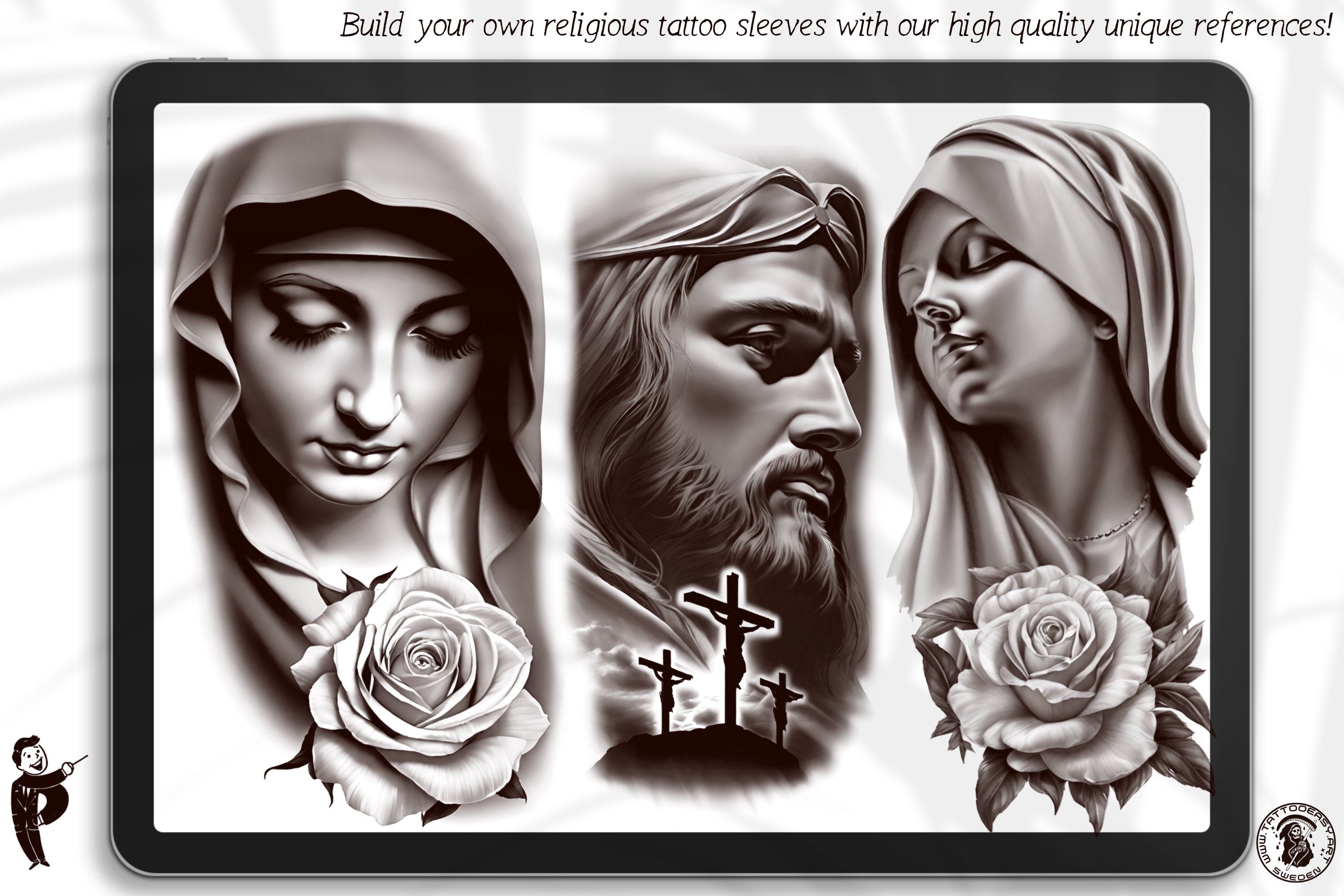 Procreate, Religious reference folder, 200 artworks, png, procreate stamps &pdf included