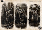 Deer Tattoo Stencils for Procreate: Unique Artist Reference (Digital Download)