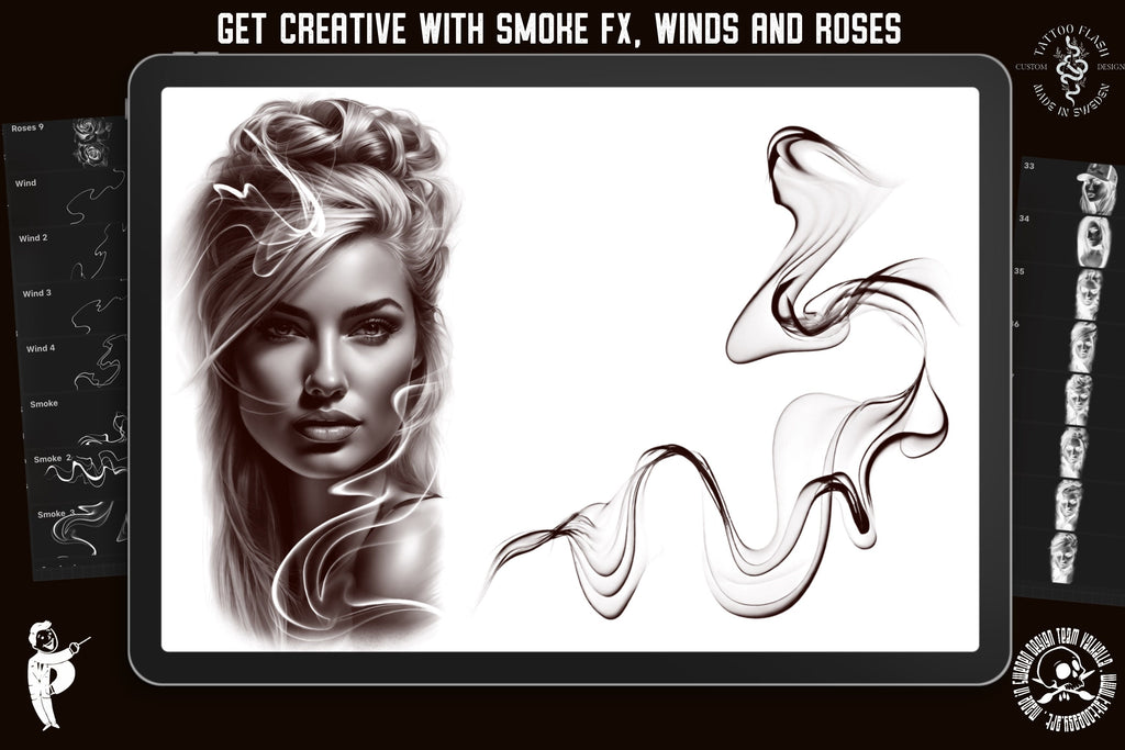 Procreate Lady Head Creative Kit: 80+ Custom Portrait Elements
