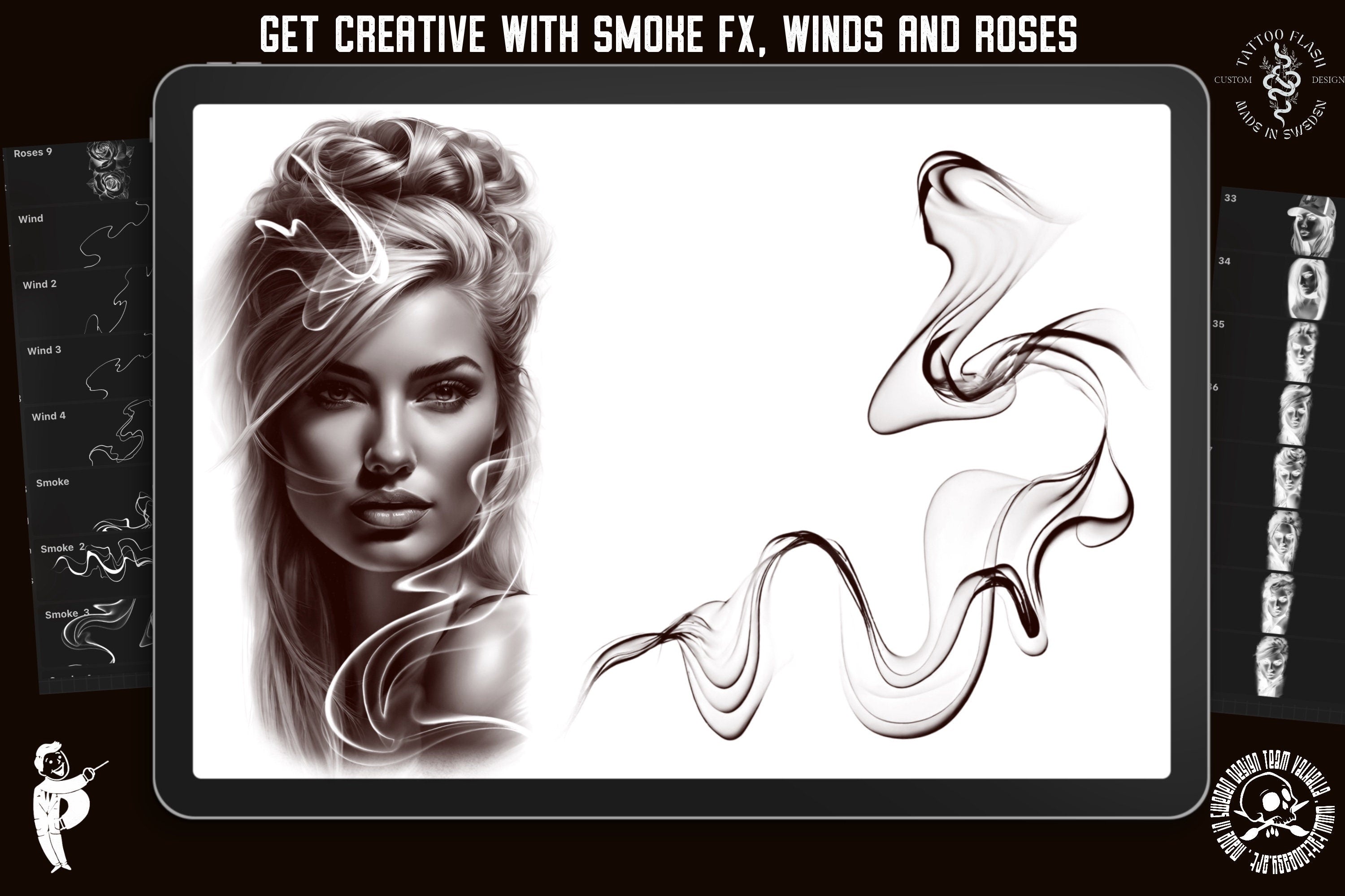 Procreate Lady Head Creative Kit: 80+ Custom Portrait Elements