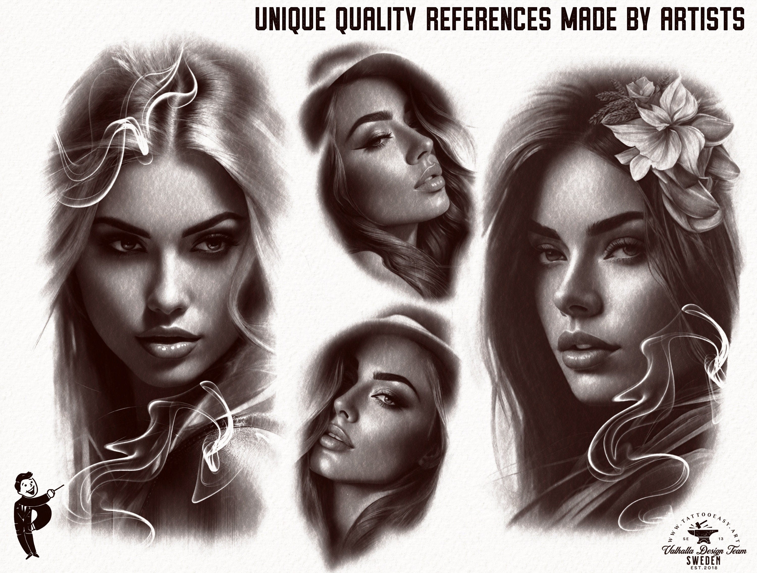 Procreate Lady Head Creative Kit: 80+ Custom Portrait Elements
