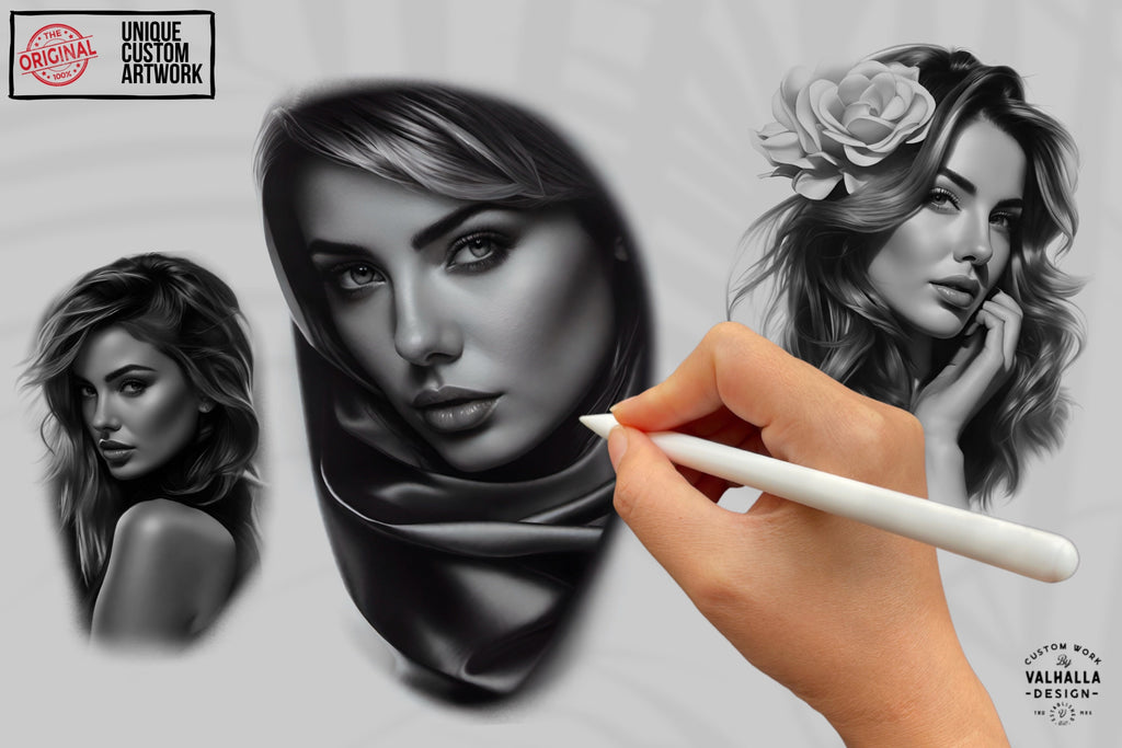 Procreate Lady Head Creative Kit: 80+ Custom Portrait Elements
