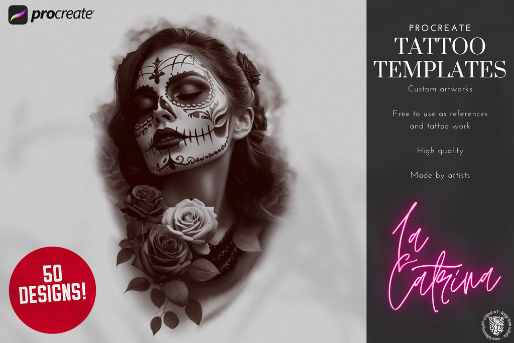 La Catrina 120 designs, 60 references ( + 60 stencils ) custom made art