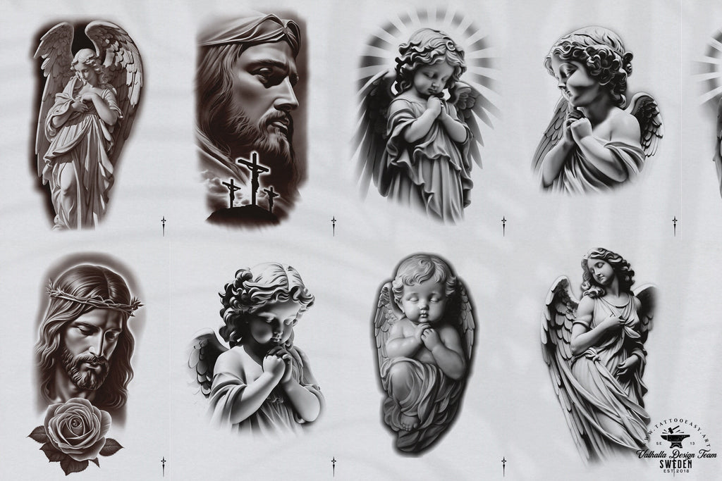 Tattoo E-Books collection (Pdf) Religious Tattoo Sleeves, 51 unique designs
