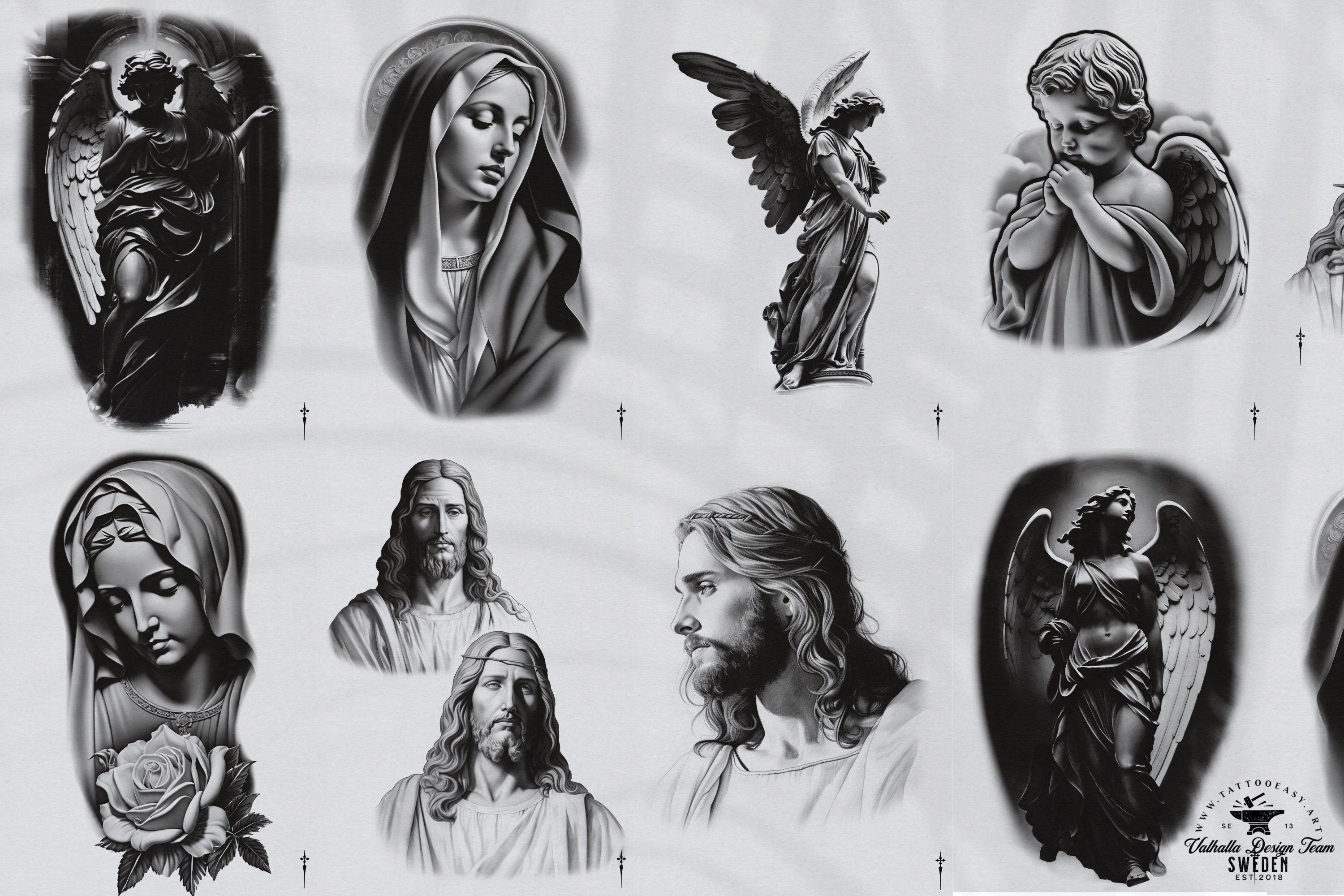 Tattoo E-Books collection (Pdf) Religious Tattoo Sleeves, 51 unique designs