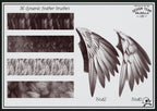 Wings & feathers design bundle, 100+ unique designs + textured brushes for Procreate