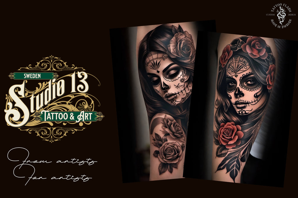 La Catrina 120 designs, 60 references ( + 60 stencils ) custom made art