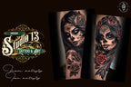 La Catrina 120 designs, 60 references ( + 60 stencils ) custom made art