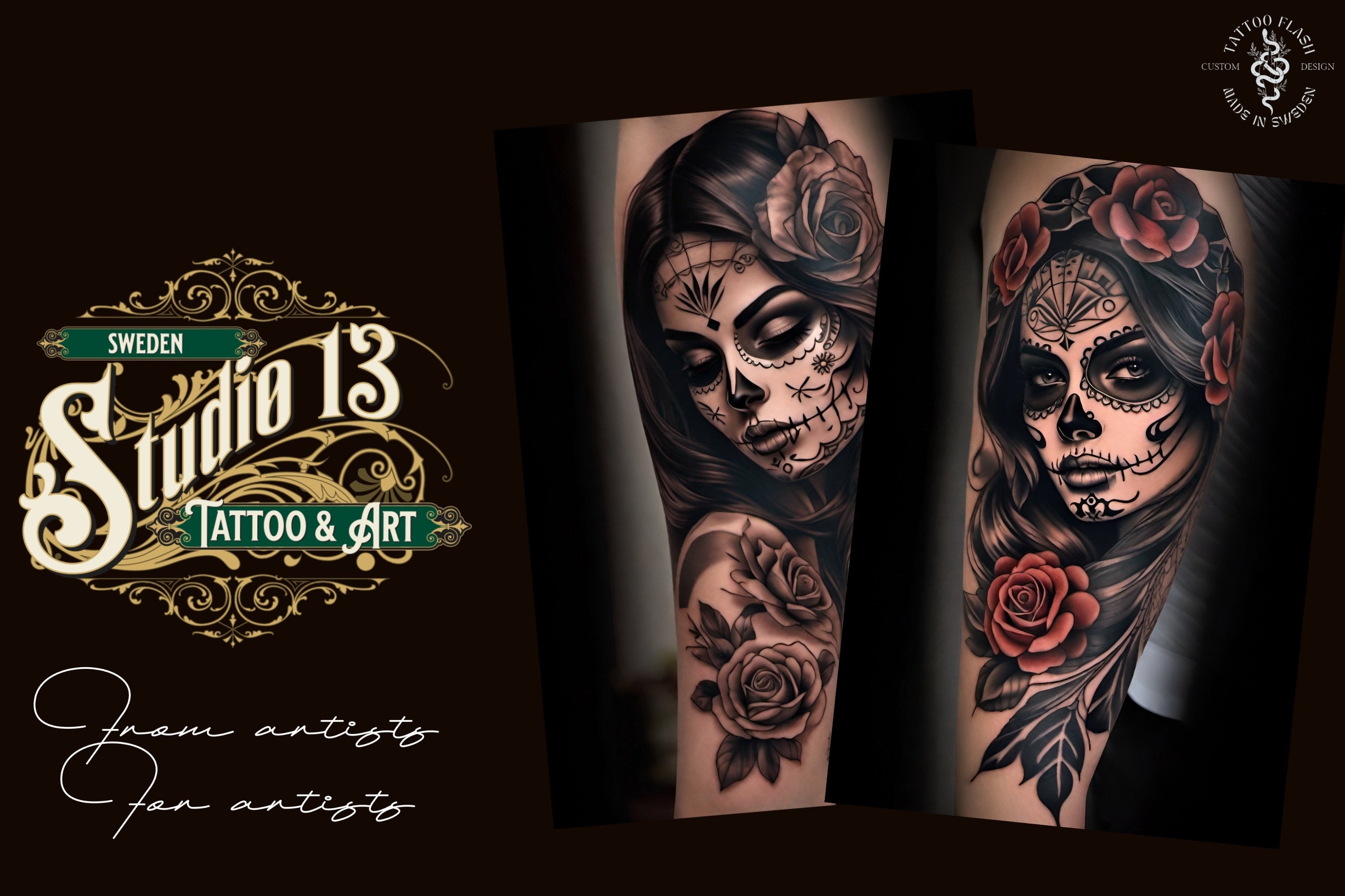 La Catrina 120 designs, 60 references ( + 60 stencils ) custom made art