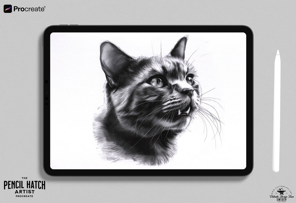The Pencil Hatch Artist, custom brushes for Procreate