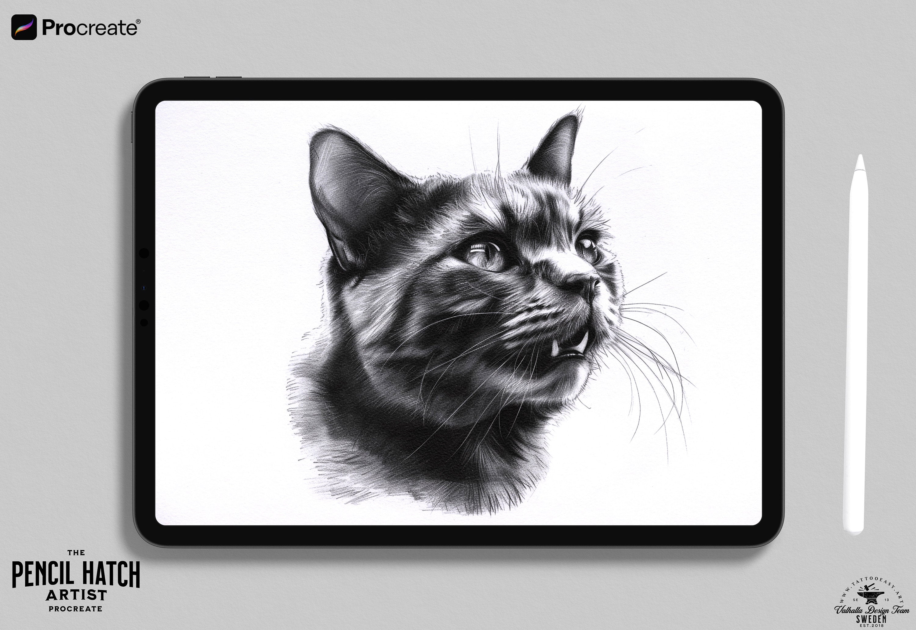 The Pencil Hatch Artist, custom brushes for Procreate