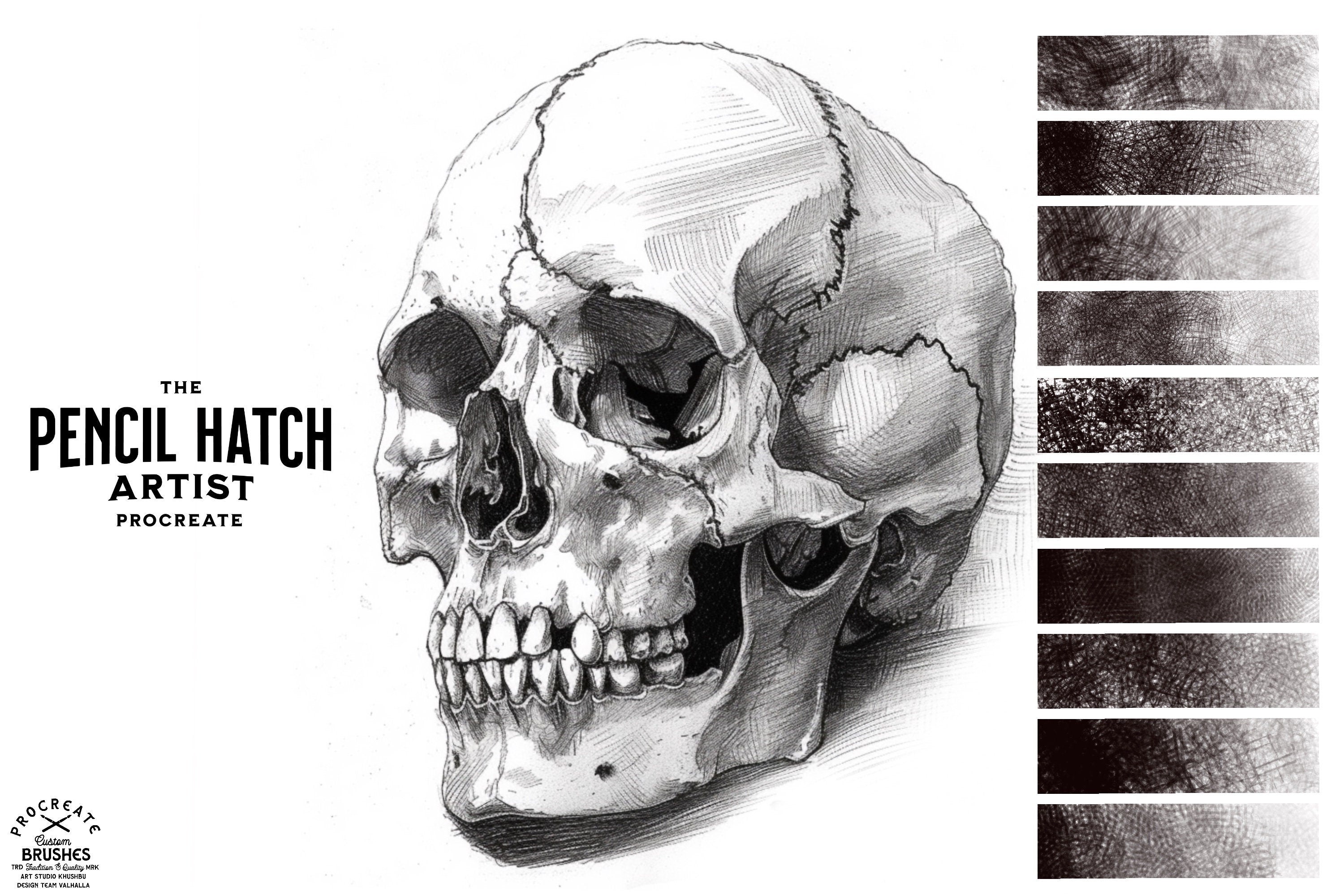 The Pencil Hatch Artist, custom brushes for Procreate