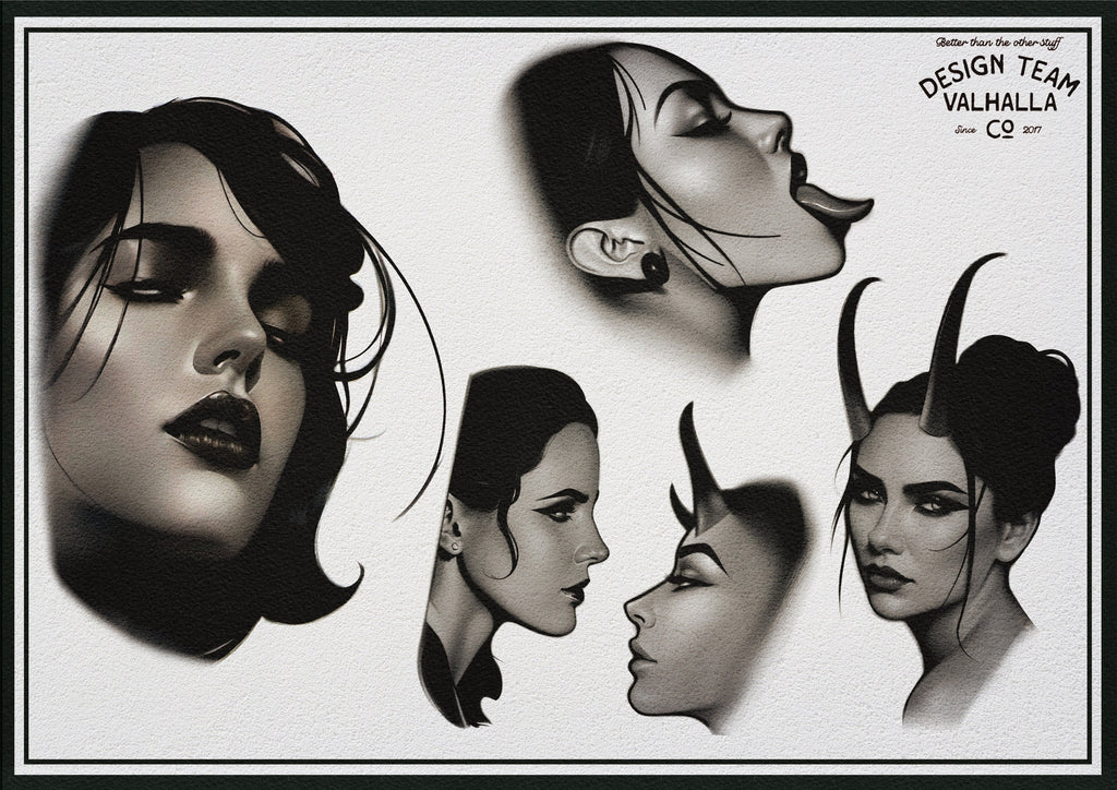 Neo-Traditional Ladies Vol.3 ~ 160+ designs! Anatomy, templates, references & inspiration for Procreate