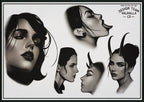 Neo-Traditional Ladies Vol.3 ~ 160+ designs! Anatomy, templates, references & inspiration for Procreate