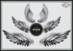 Wings & feathers design bundle, 100+ unique designs + textured brushes for Procreate