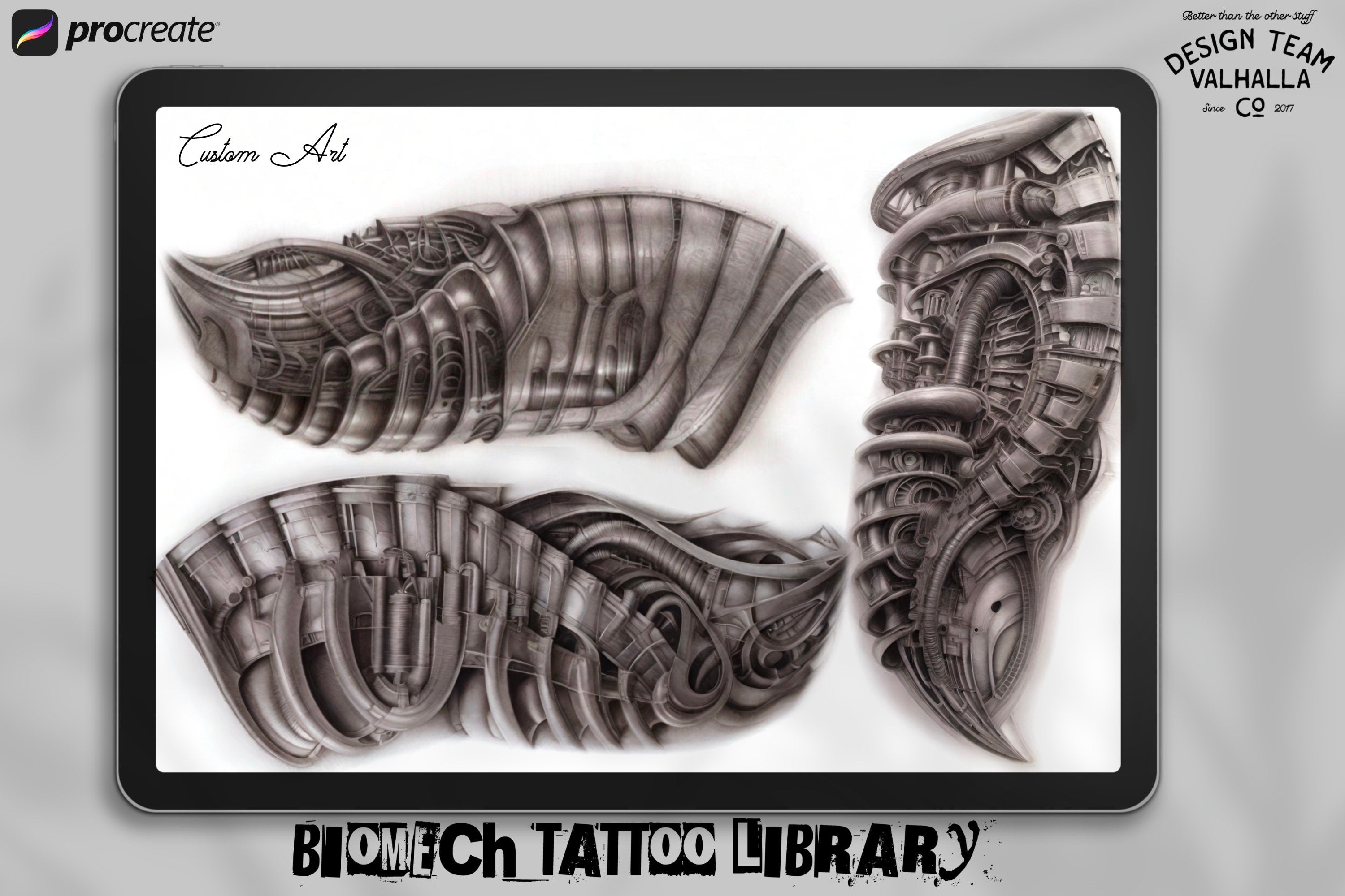 Organica Machina ~ Custom art for Procreate XL collection Biomech references