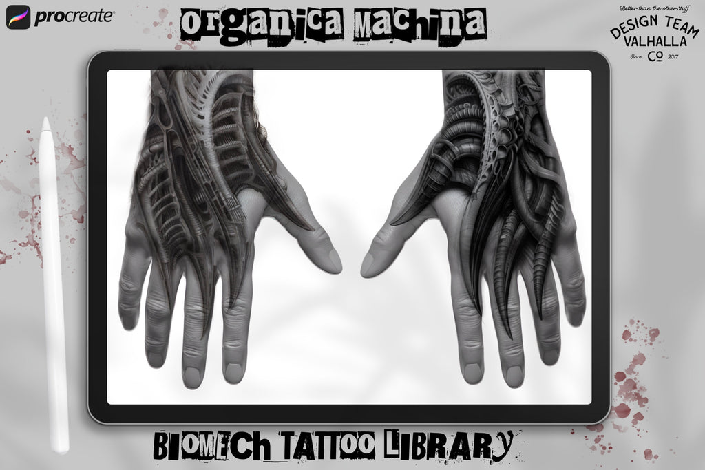 Organica Machina ~ Custom art for Procreate XL collection Biomech references