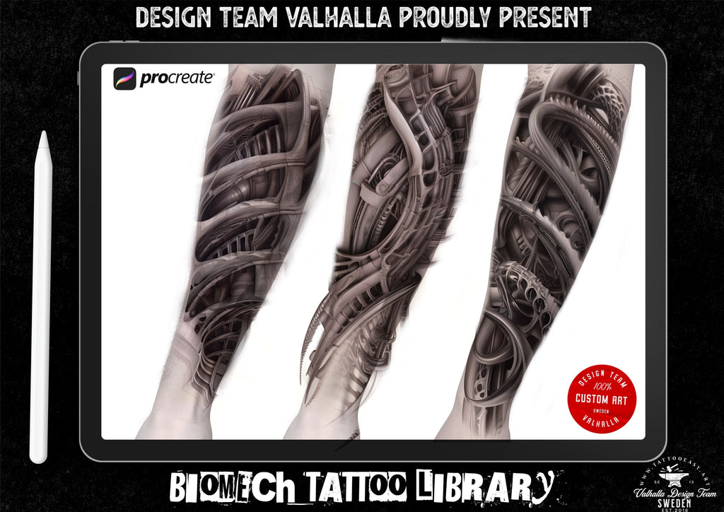 Organica Machina ~ Custom art for Procreate XL collection Biomech references