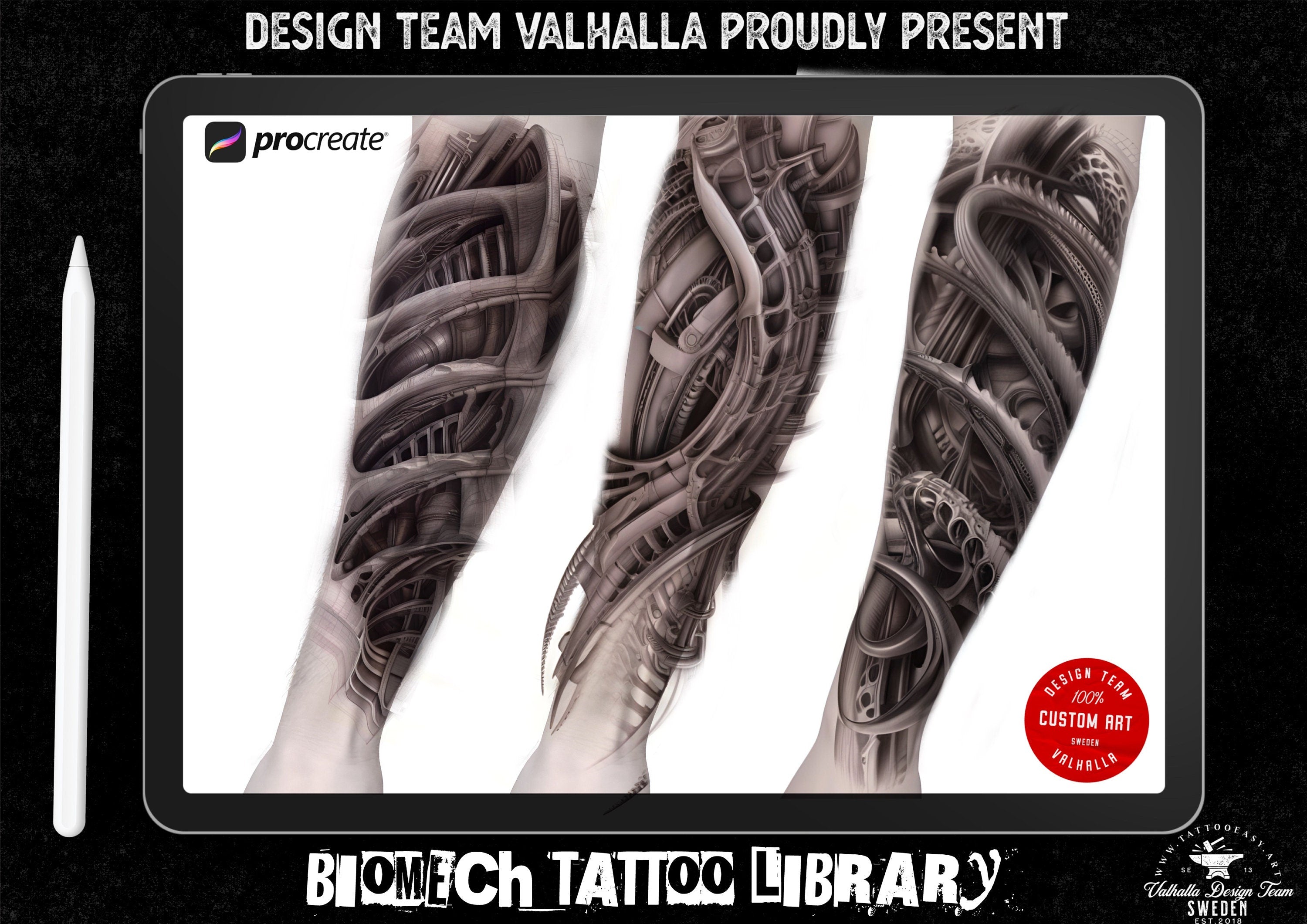 Organica Machina ~ Custom art for Procreate XL collection Biomech references