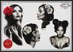 Neo-Traditional Ladies Vol.3 ~ 160+ designs! Anatomy, templates, references & inspiration for Procreate