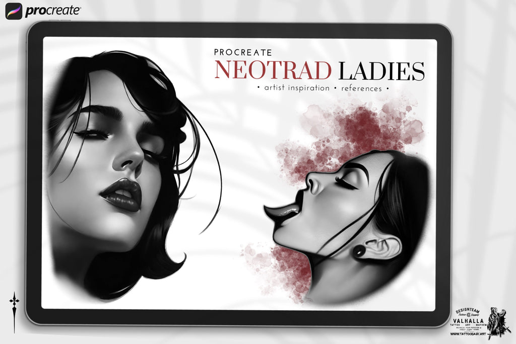 Neo-Traditional Ladies Vol.3 ~ 160+ designs! Anatomy, templates, references & inspiration for Procreate