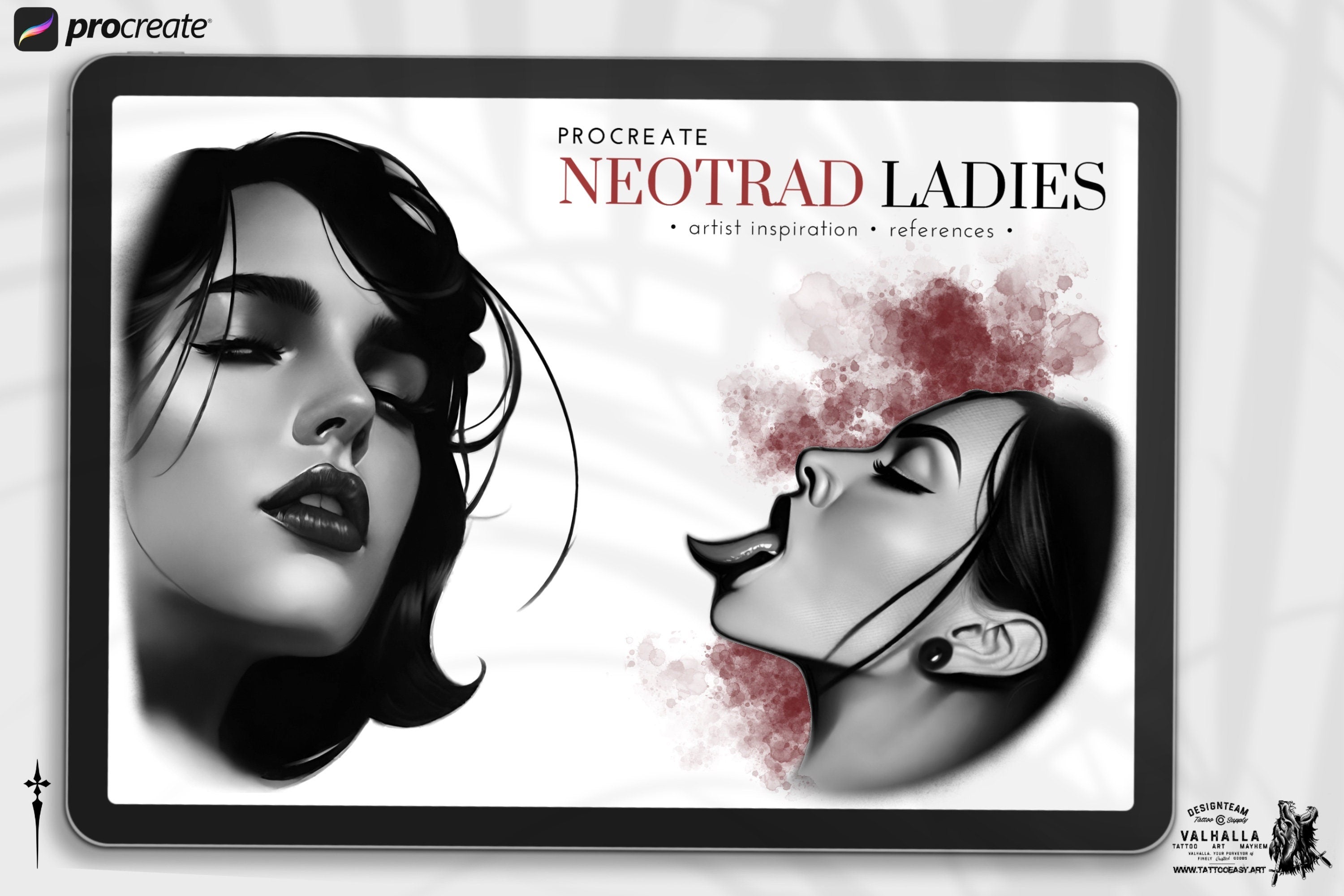 Neo-Traditional Ladies Vol.3 ~ 160+ designs! Anatomy, templates, references & inspiration for Procreate