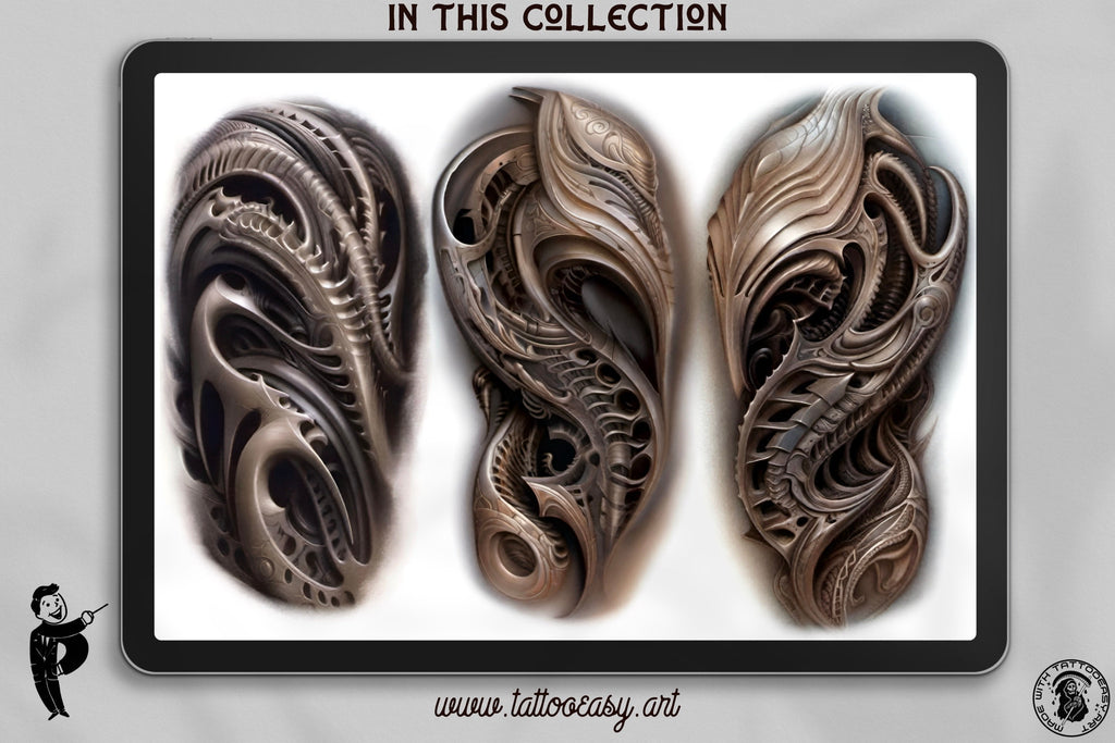 Organica Machina ~ Custom art for Procreate XL collection Biomech references