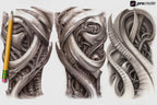 Organica Machina ~ Custom art for Procreate XL collection Biomech references