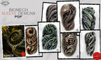 Tattoo E-Books collection (Pdf) Biomech Tattoo Sleeves, 54 unique designs