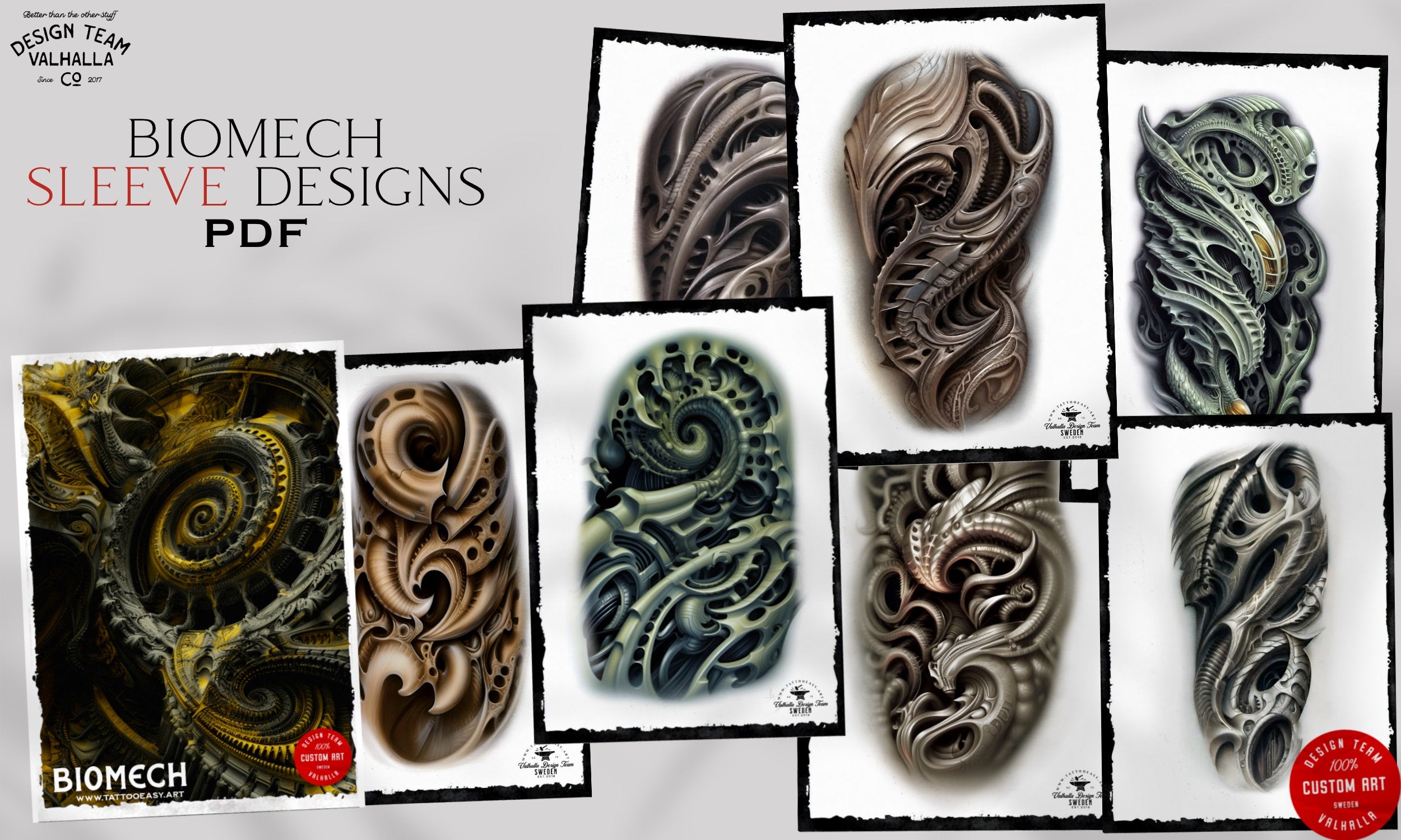 Tattoo E-Books collection (Pdf) Biomech Tattoo Sleeves, 54 unique designs