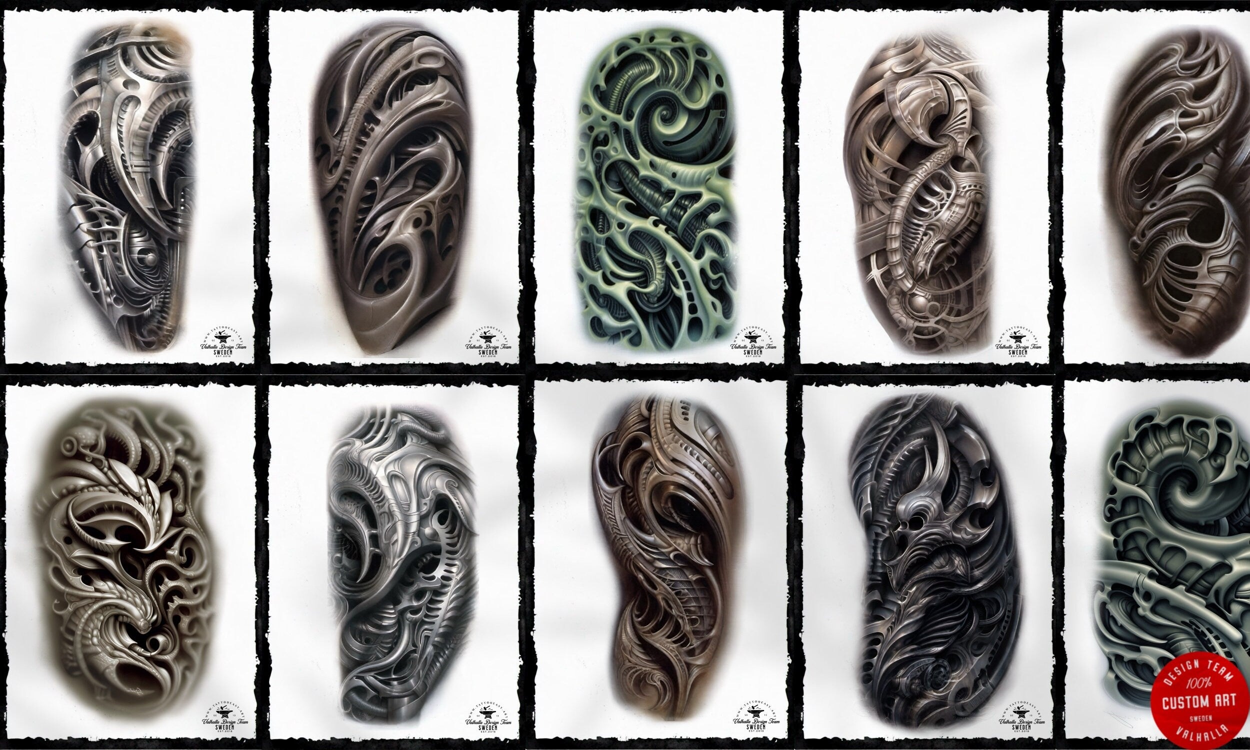 Tattoo E-Books collection (Pdf) Biomech Tattoo Sleeves, 54 unique designs
