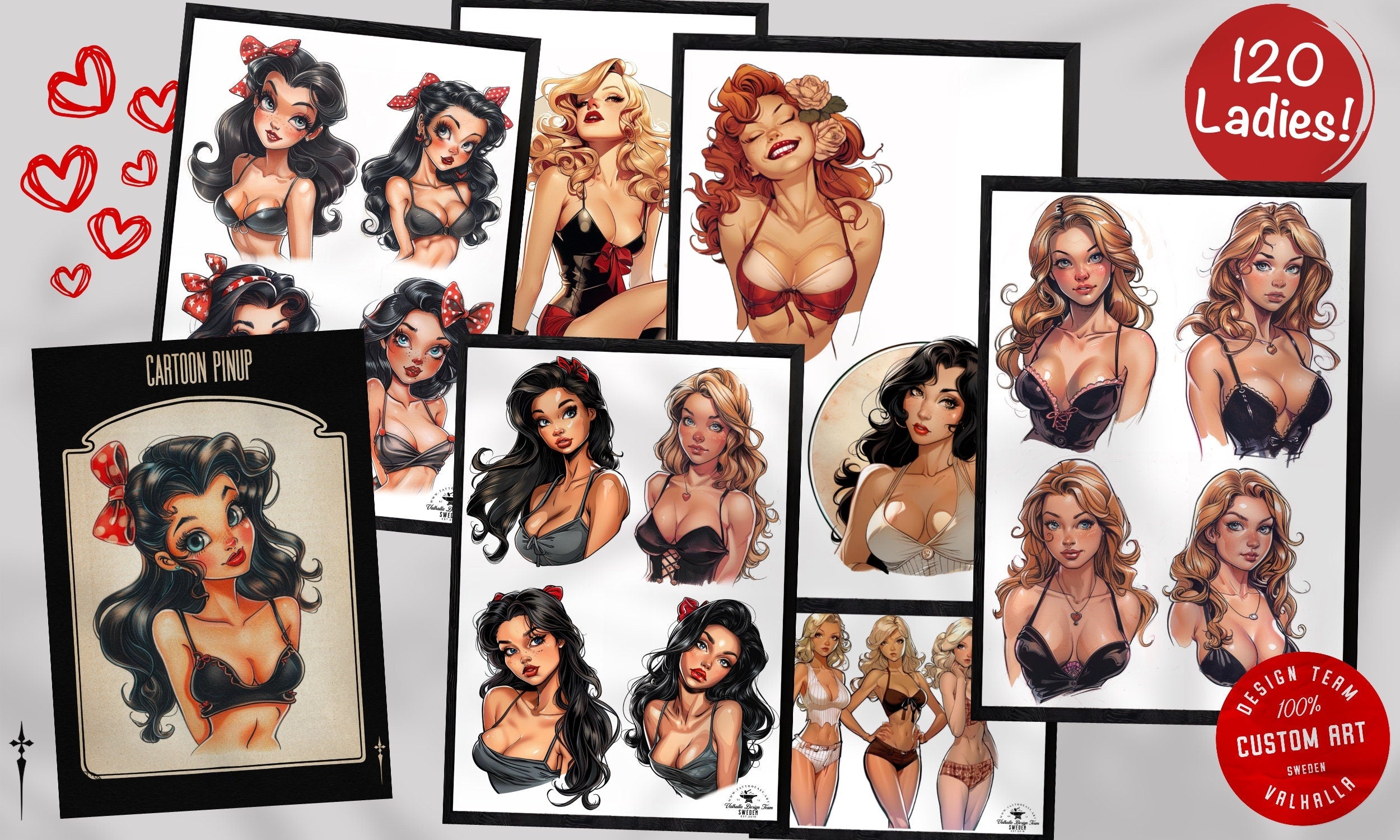 Pinup Tattoo E-Books, Cartoon Art References (PDF)