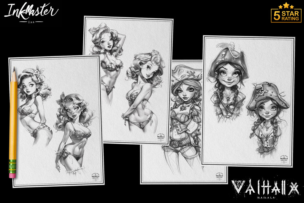 Procreate Cartoon Girls Stamps: 150 Ladies Reference Art