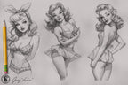 Pretty Ladies / Tattoo flash pdf book