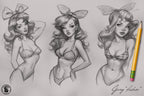Pretty Ladies / Tattoo flash pdf book