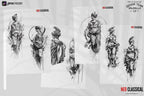 Neo classical, custom fine art tattoo references, pdf & 100 procreate stamp brushes