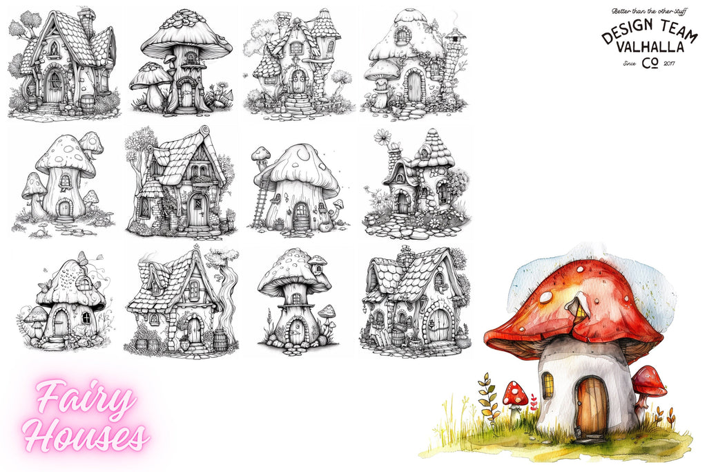 200+ Fairy House Procreate Brushes: Unique Coloring Designs