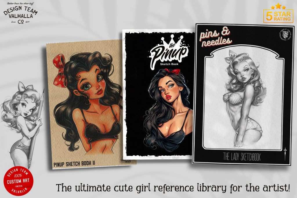 Pinup Tattoo E-Books, Cartoon Art References (PDF)