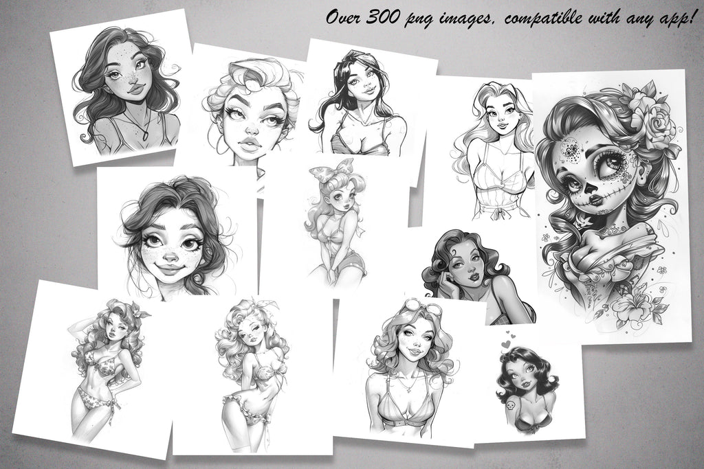 Pinup Tattoo E-Books, Cartoon Art References (PDF)