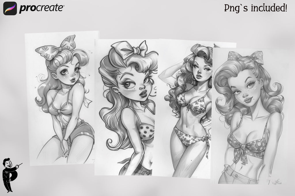 Pinup Tattoo E-Books, Cartoon Art References (PDF)