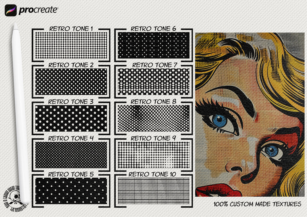 Procreate ~ Retro Tones, Pop art in Procreate