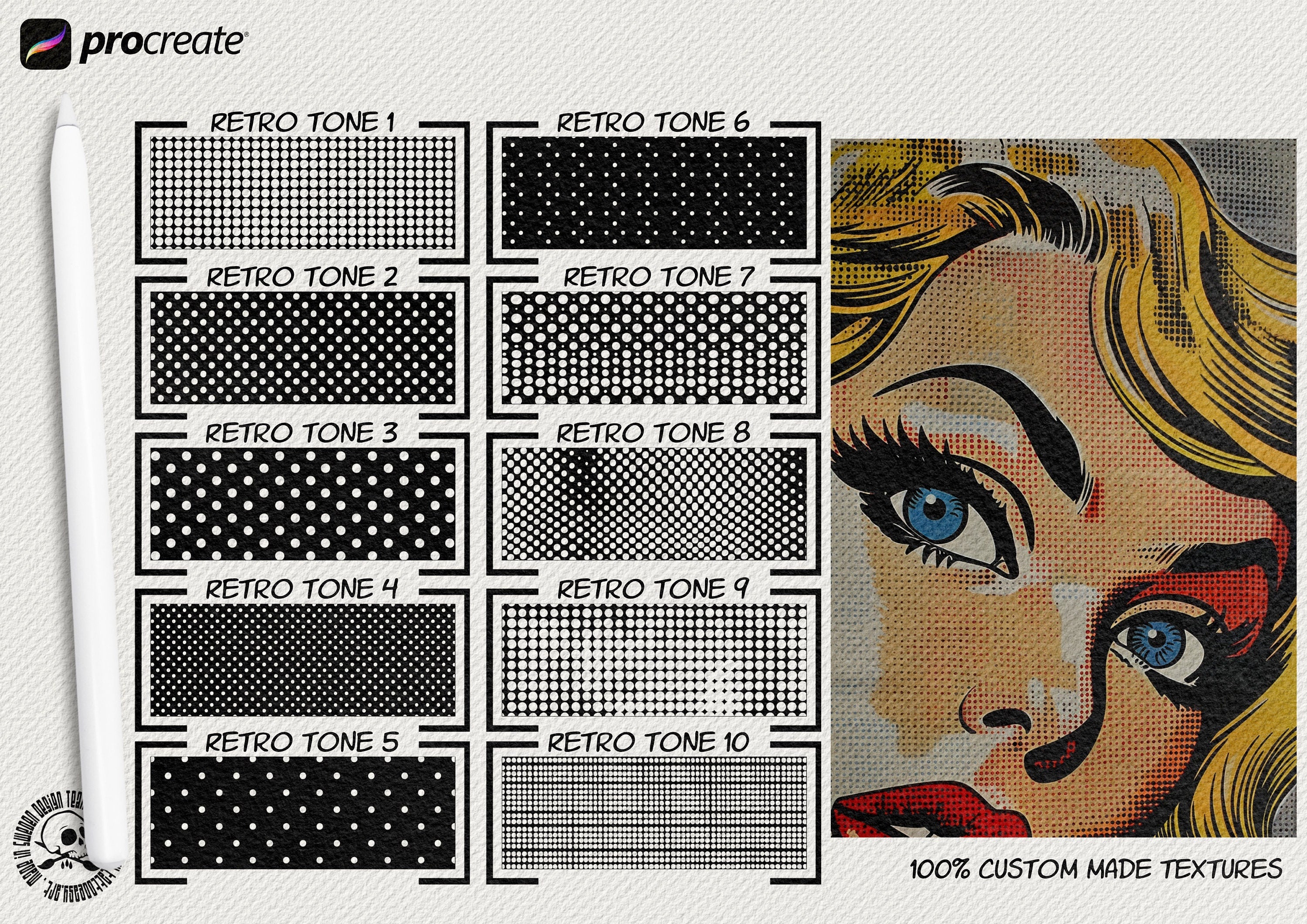 Procreate ~ Retro Tones, Pop art in Procreate