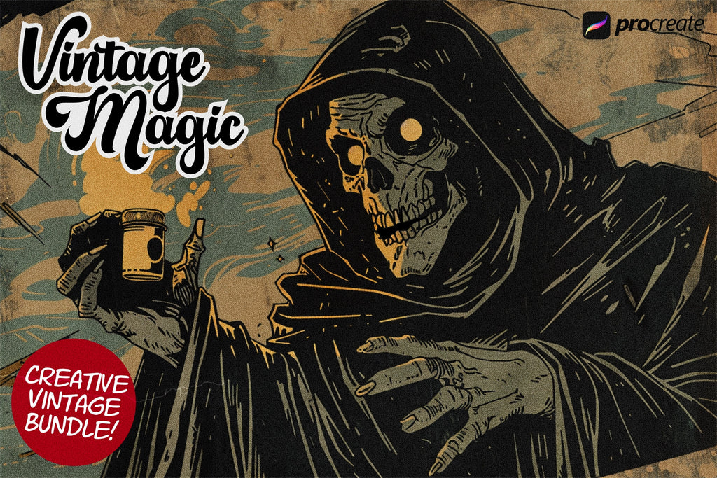 Vintage Magic brush & fx bundle for Procreate