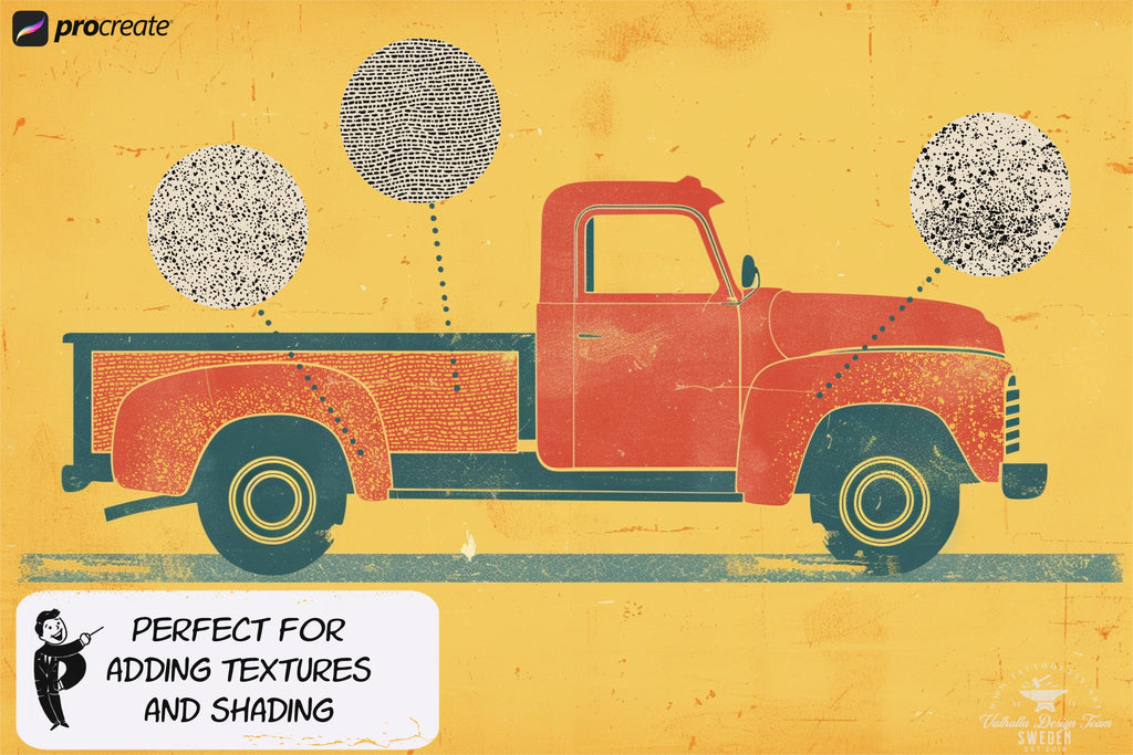 Vintage ink bundle, custom brushes for Procreate
