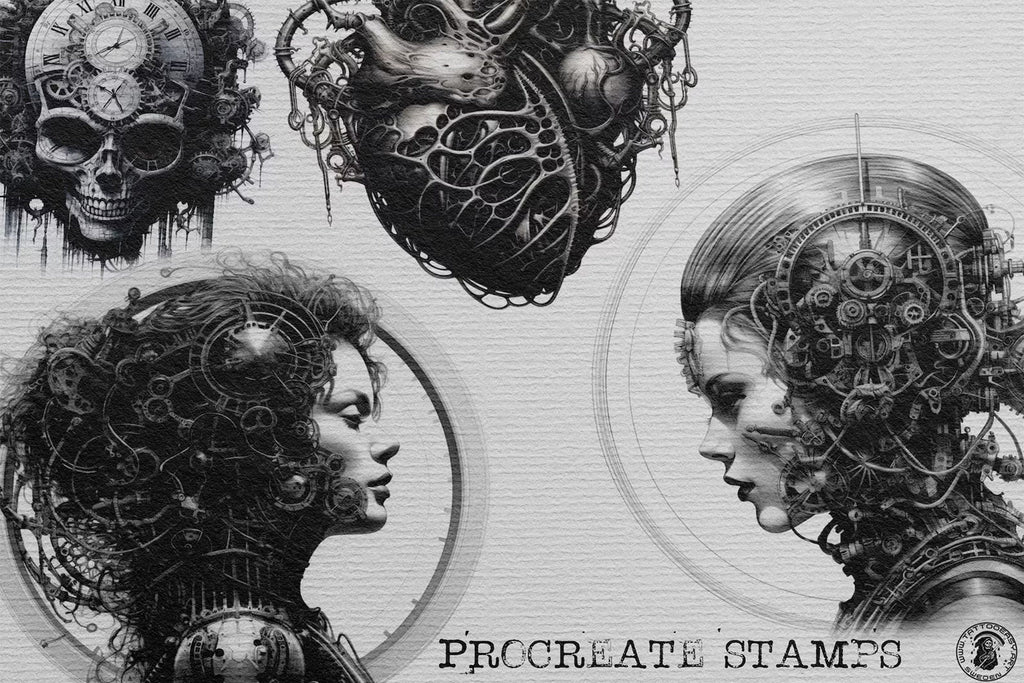 Biomech vol.2 designs & brushes, 100% custom art, 150+ designs and extras!