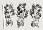 Procreate Cartoon Girls Stamps: 150 Ladies Reference Art