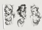 Procreate Cartoon Girls Stamps: 150 Ladies Reference Art