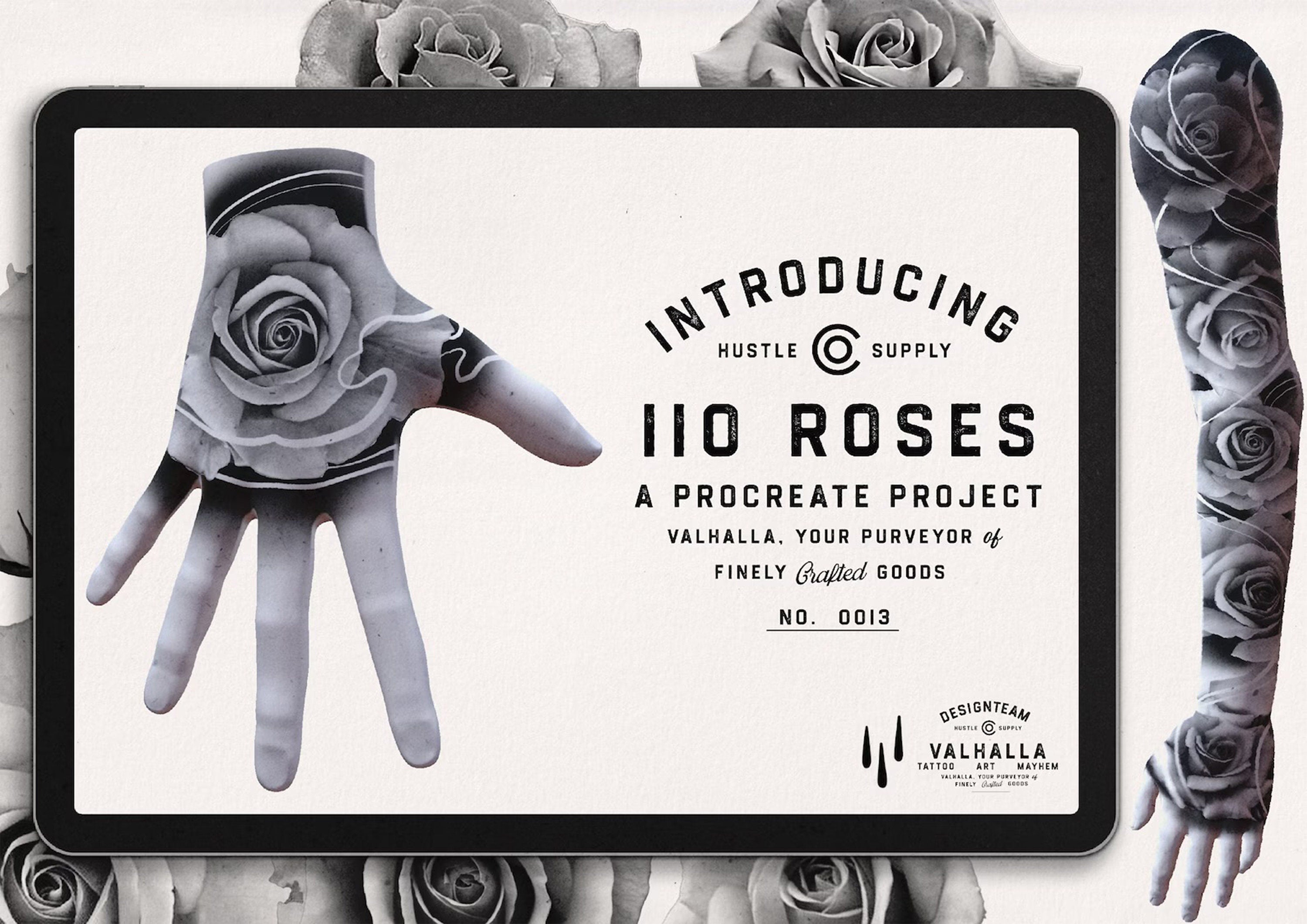 110 Roses Procreate Brush Set (1500x1500 px)